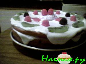 Бисквитный торт без выпечки