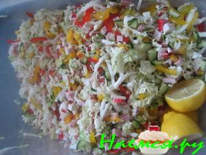 Салат "Нежность" с крабовыми палочками