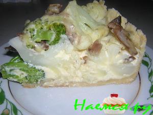 Пирог из цветной капусты с брокколи