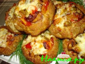 Корзиночки из фарша с овощами