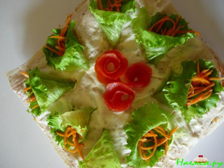 Торт с крабовыми палочками