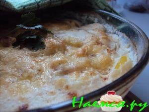 Картофельная запеканка с курицей Картофельная запеканка с курицей