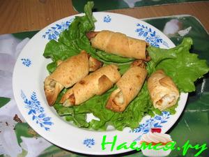 Рыбные рогалики с необычным тестом