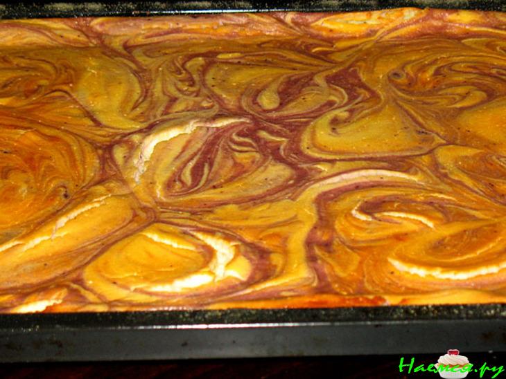 Кокосово-черничный творожный пирог