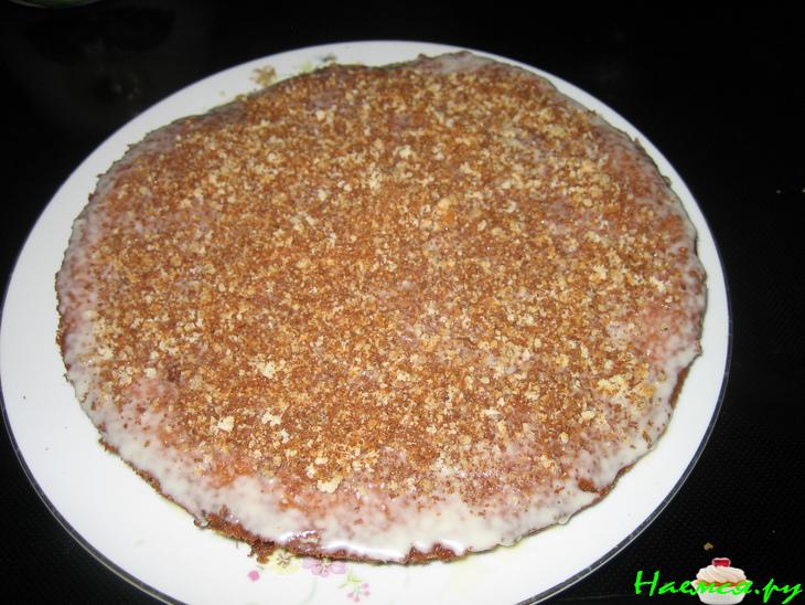 Торт "Наслаждение" со сгущенкой и шоколадом