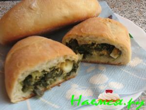 Пирожки с зеленым луком и яйцом Пирожки с зеленым луком и яйцом