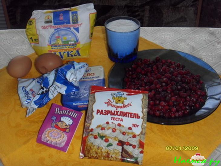 Клюквенный пирог на сметане