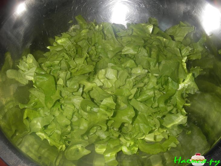 Салат с индейкой и опятами