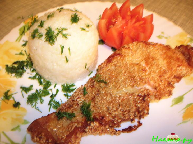 Форель в кунжуте