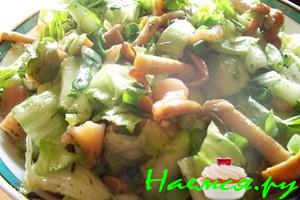 Любимый салат с горбушей и опятами