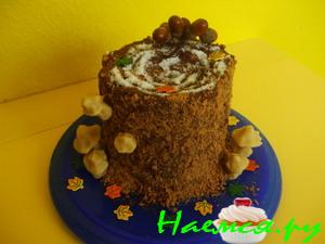 Торт "Пенек" с шоколадным кремом
