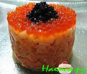 Икорно-лососевый тартар Икорно-лососевый тартар