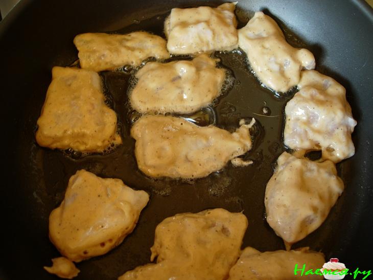 Морской язык в кляре с соевым соусом