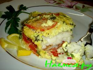 Теляпия под сметанно-горчичным соусом