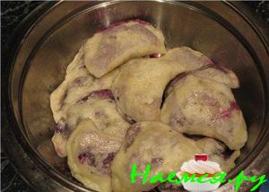Вареники с черникой