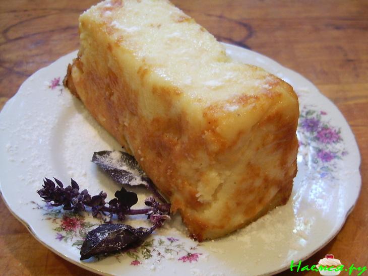 Запеканка манная с персиками Запеканка манная с персиками