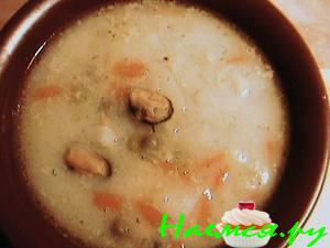 Овощной суп с мидиями Овощной суп с мидиями