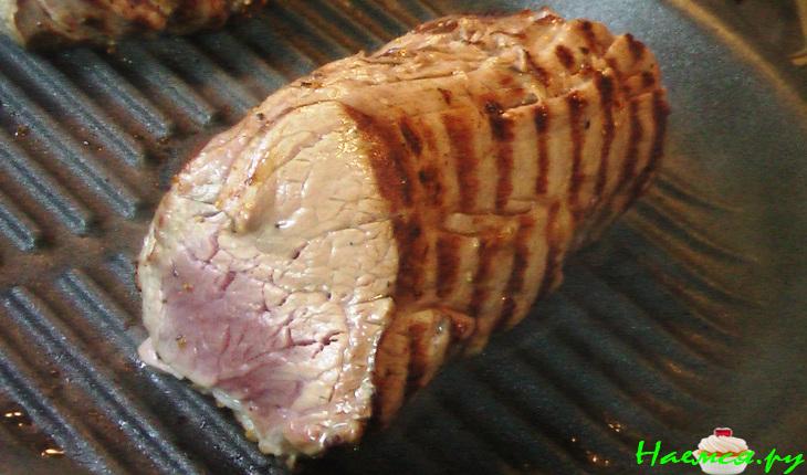 Говяжья вырезка с горчичным маслом