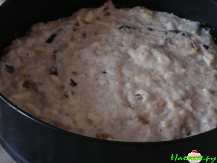 Постный пирог с сухофруктами - дубль 2