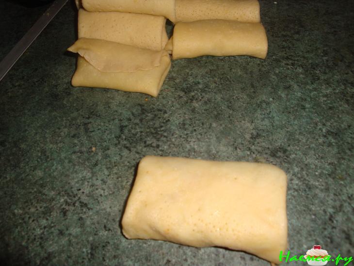 Хрустящие блинчики с мясом