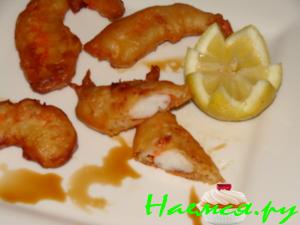 Креветки в кляре