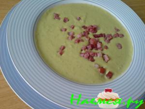 Суп-пюре из зелёного горошка (вариант)