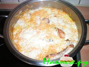 Рыба под морковно-сливочным соусом