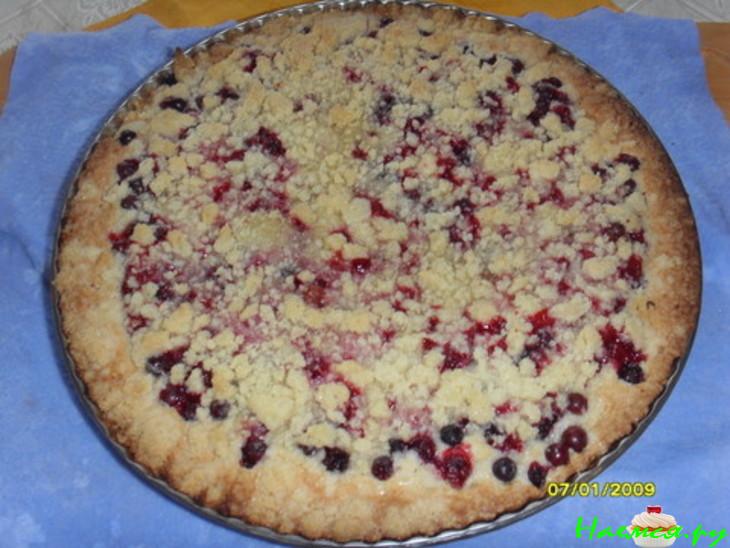 Клюквенный пирог на сметане