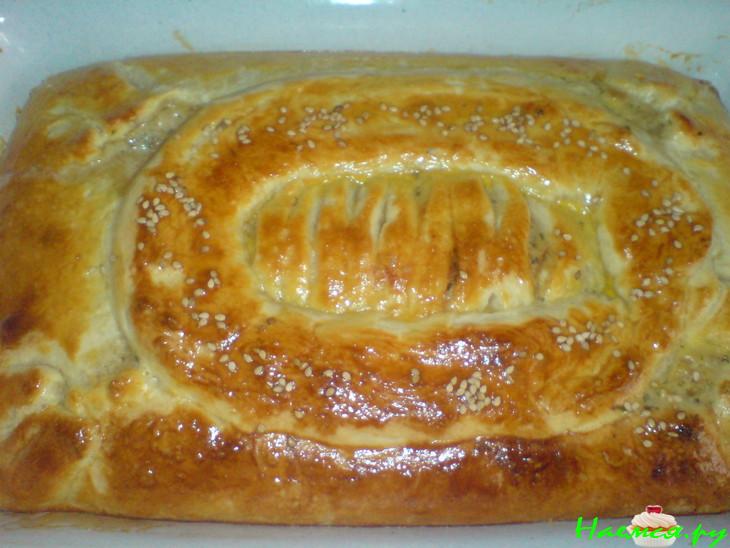 Пирог с грибами  и беконом (вариант)