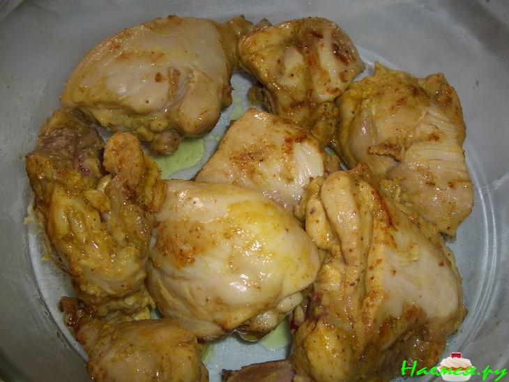 Куриные окорочка тушеные с луком Куриные окорочка тушеные с луком