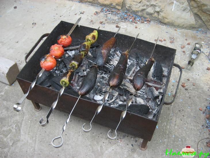 Овощи на гриле к шашлыку Овощи на гриле к шашлыку