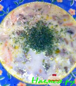 Сырный супчик с шампиньонами