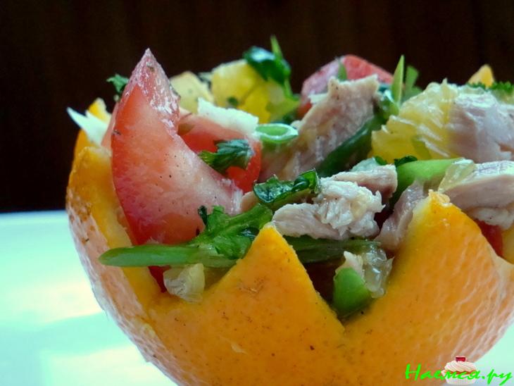 Салат с тунцом и апельсинами