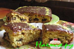 Кекс-пирог с кокосом и кусочками шоколада