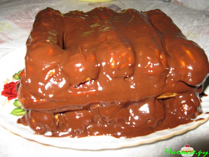 Торт 'Дамские пальчики' с заварным шоколадным кремом