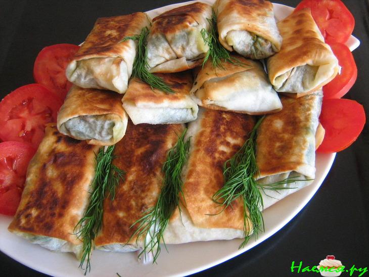 Лаваш с яйцом и шпинатом