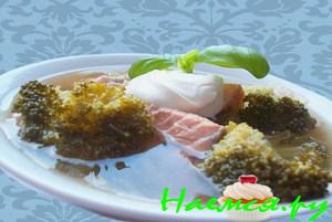 Рыбный суп с брокколи