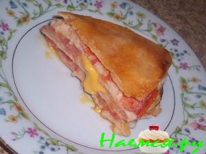 Закусочный пирог из лаваша Закусочный пирог из лаваша