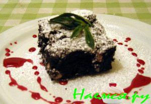 Брауни на топленом молоке с орехами