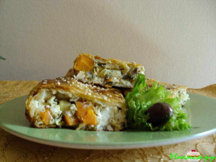 Пирог 'Весенний' с кабачками и сыром