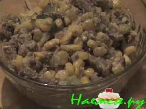 Салат "Шпротный" с сухариками Салат "Шпротный" с сухариками