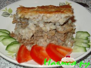 Запеканка перловая с грибами