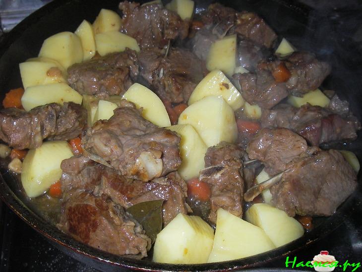 Рагу из баранины с фасолью и овощами Рагу из баранины с фасолью и овощами