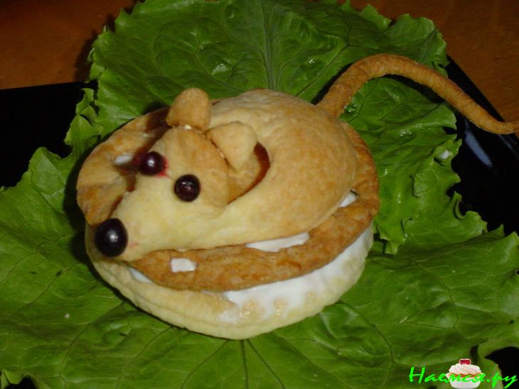 Слойки "Мышка на сыре"