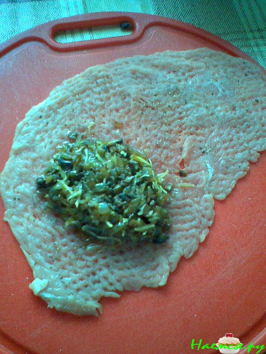 Конвертики с грибами и сыром