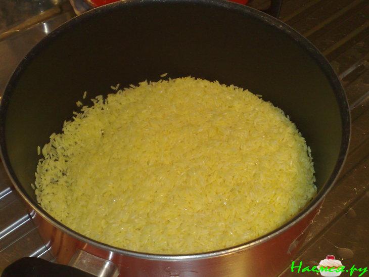 Рис с баклажанами