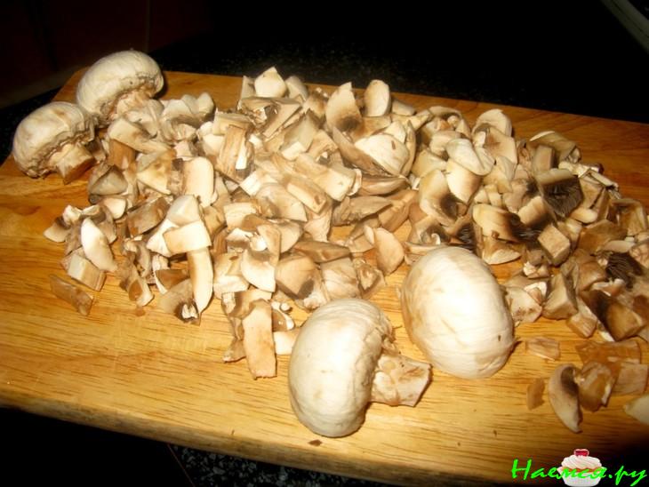 Запеканка из рыбы и грибов