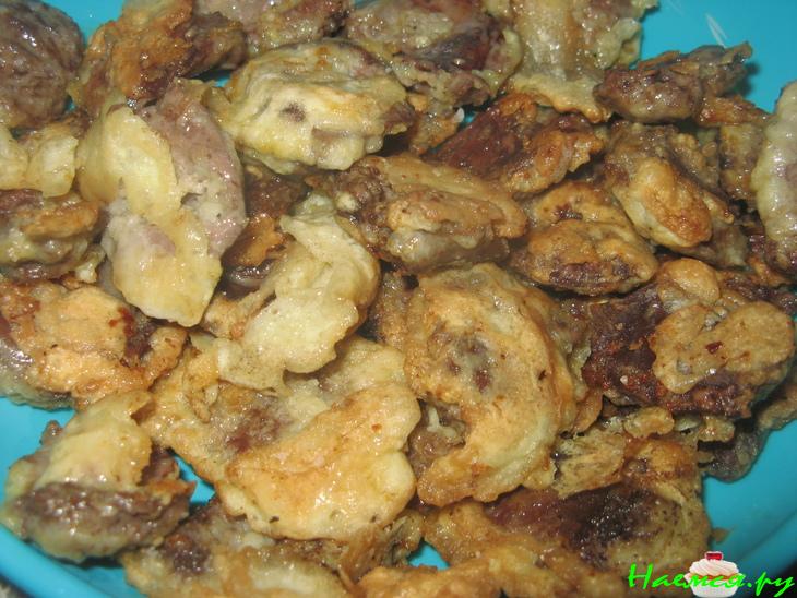 Куриные сердечки в кляре