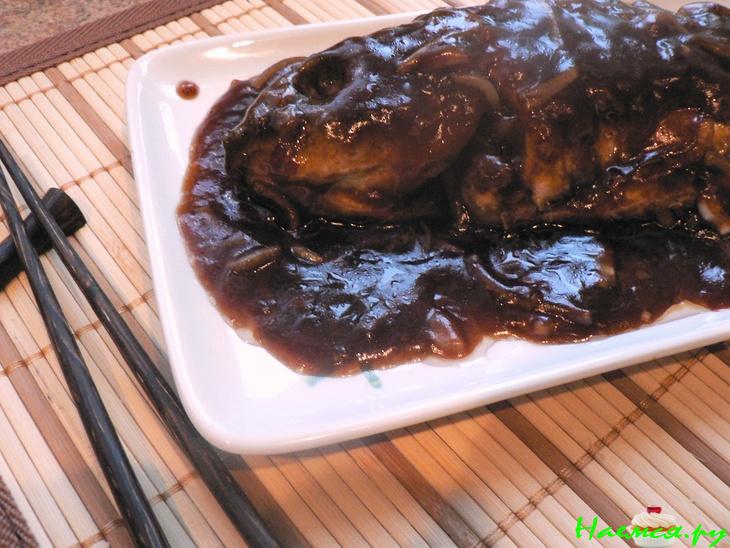 Кисло-сладкий карп - почти "Черная хризантема"