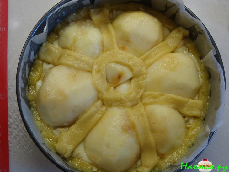 Грушевый пирог с заварным кремом